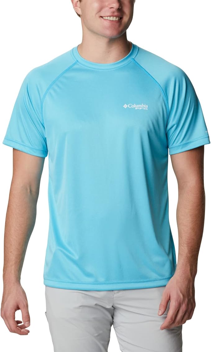 columbia 哥伦比亚 男式 pfg terminal tackle heather 短袖,透气,防